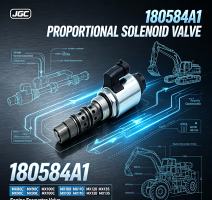 180584A1 Valvola solenoide proporzionale per MX80C MX90C MX100C MX100 MX110 MX120 MX135 Parti di ricambio di valvole per escavatori per motori