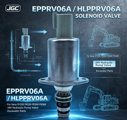 EPPRV06A Valvola solenoide proporzionale 24V HLPPRV06A per Sany SY235 FR220 FR240 FR360 Valvola solenoide pompa idraulica escavatore