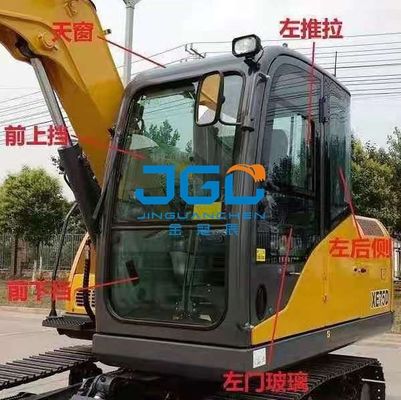 XE75DA 85C 80 Anteriore Inferiore Ingranaggio Vetro Escavatore Anteriore Ammortizzatore Vetro Lato Posteriore Vetro Curvo