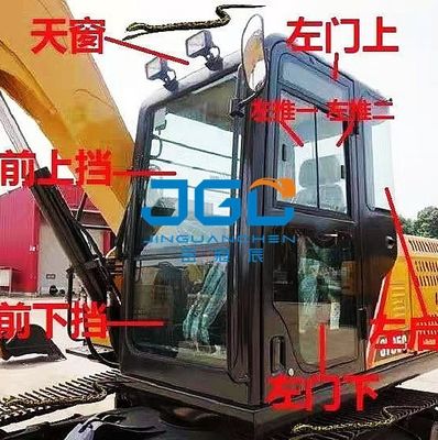 Escavatore SY75C SY65C Ingranaggio anteriore Ingranaggio inferiore anteriore Lucernario Porta Deflettore posteriore inferiore Vetro temperato sinistro