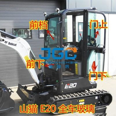 E20 Escavatore Vetro Anteriore Ingranaggio Porta Inferiore Spingere Su E Giù Finestrino Ingranaggio Posteriore Gancio Macchina Vetro Temperato