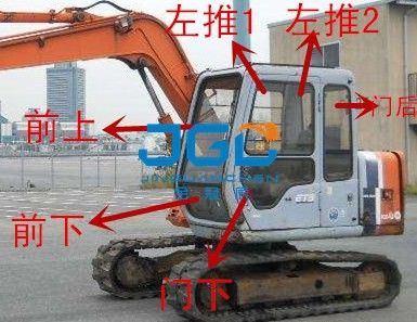 EX60-2 120 300 200-3 Escavatore vetro completo auto anteriore e posteriore vetro anteriore porta sinistra e destra