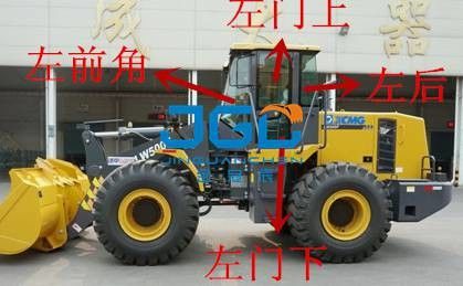 LW500F carica motore anteriore blocco posteriore porte sinistra e destra e finestre angolo lato superiore e inferiore parabrezza