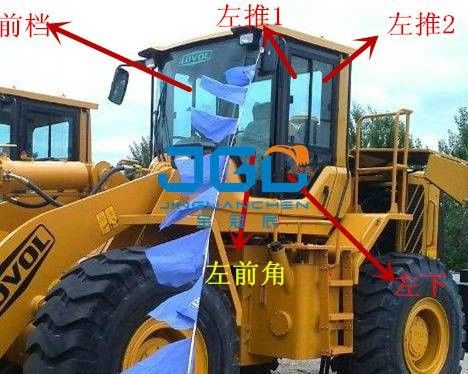 ETX956 955 Loader Fermo frontale Fermo posteriore Fermo sinistro e destro Feneria angolo laterale parabrezza