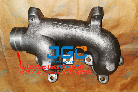 Manifold di scarico dell'escavatore 6151-11-5110 PC400-7 6D125 Manifold di scarico