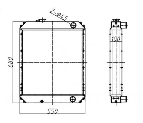 PC60-7C Radiatore per escavatore in alluminio per PC60-7 PC60-7R-4D102 PC70-7 PC60-7E 201-03-72114