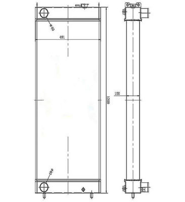 Serbatoio dell'acqua SH350-5 Radiatore per scavatori di fabbrica di qualità