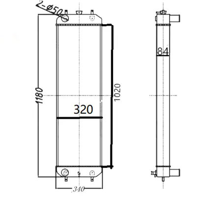 Radiatore in alluminio per parti di escavatore ZAX240-3 4650355