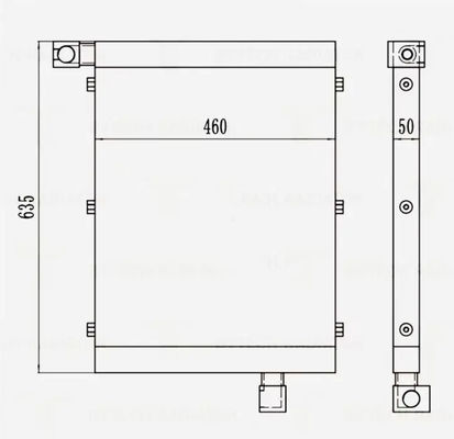 DX60 DX55 DX53W EX55W Cooler per olio per escavatore K9006314 con materiale in alluminio