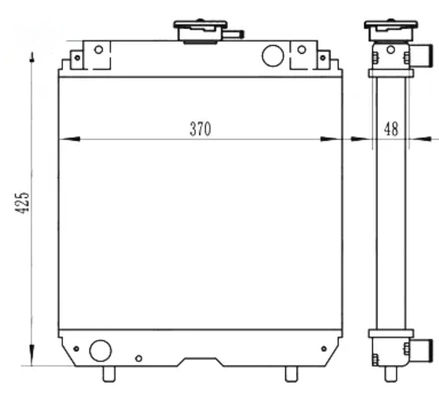 Serbatoio d'acqua in alluminio KX15 Radiatore per escavatore di alta qualità