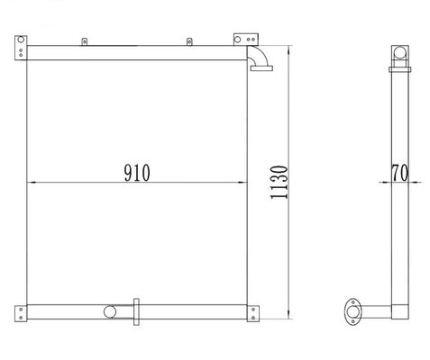 PC400-6 PC400LC-6 PC450-6 PC450LC-6 raffreddatore d'olio 208-03-61120 208-03-61410 208-03-51120 208-03-51121 Per escavatore