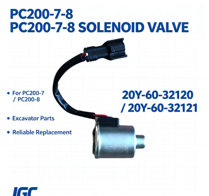 20Y-60-32120 20Y-60-32121 Parti di macchine per la costruzione PC200-7-8 Valvola solenoide per escavatore