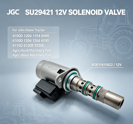 SU29421 VOE11415822 Valvola solenoide 12V per trattore 6100D 1204 1354 6090 6115D 6120R 7530E Parte di macchine agricole