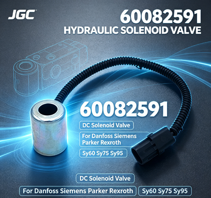 60082591 Ricambi idraulici Valvola solenoide a corrente continua per danfoss parker Rexroth Sy60 Sy75 Sy95