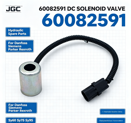 60082591 Ricambi idraulici Valvola solenoide a corrente continua per danfoss parker Rexroth Sy60 Sy75 Sy95