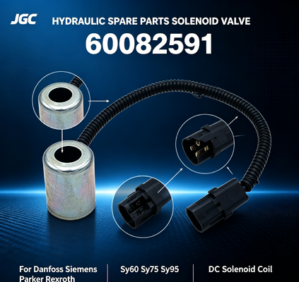 60082591 Ricambi idraulici Valvola solenoide a corrente continua per danfoss parker Rexroth Sy60 Sy75 Sy95