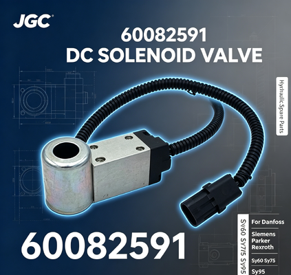 60082591 Ricambi idraulici Valvola solenoide a corrente continua per danfoss parker Rexroth Sy60 Sy75 Sy95