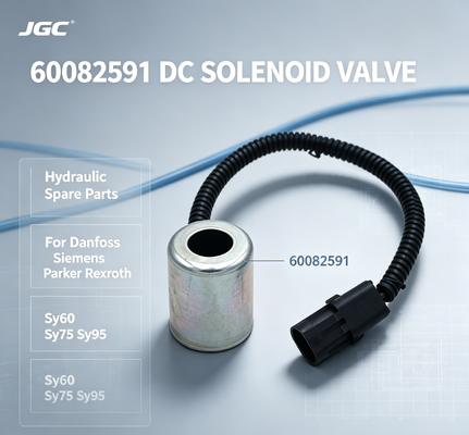 60082591 Ricambi idraulici Valvola solenoide a corrente continua per danfoss parker Rexroth Sy60 Sy75 Sy95