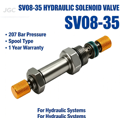 SV08-35 Valvola solenoide idraulica a bobina elettrica avvitata 207 bar pressione 1 anno di garanzia per sistemi idraulici