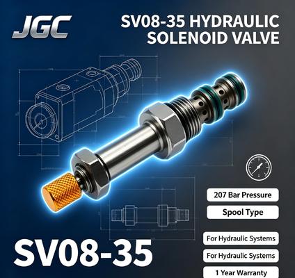 SV08-35 Valvola solenoide idraulica a bobina elettrica avvitata 207 bar pressione 1 anno di garanzia per sistemi idraulici