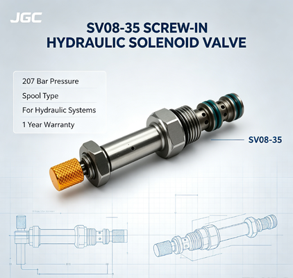 SV08-35 Valvola solenoide idraulica a bobina elettrica avvitata 207 bar pressione 1 anno di garanzia per sistemi idraulici