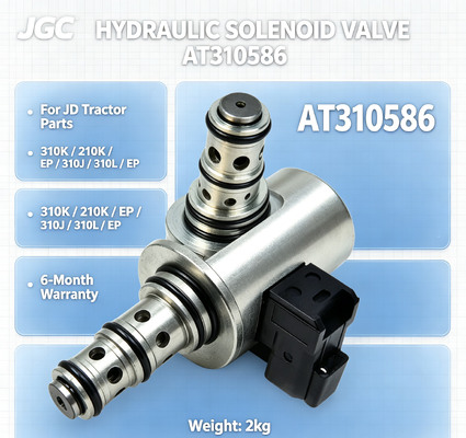 AT310586 Nuova valvola solenoide idraulica per ricambi trattori JD 310K/210K/EP/310J/310L/EP Garanzia 6 mesi 2kg