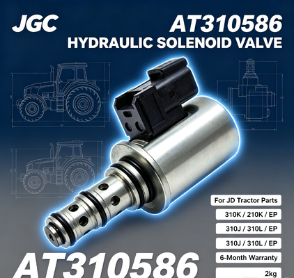 AT310586 Nuova valvola solenoide idraulica per ricambi trattori JD 310K/210K/EP/310J/310L/EP Garanzia 6 mesi 2kg