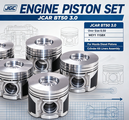JCAR BT50 3.0 Over Size 0.50 WEY1 11SBX Assemblaggio per Mazda Diesel Pistons Kit di cilindri Liner Liners Motore Set di pistoni