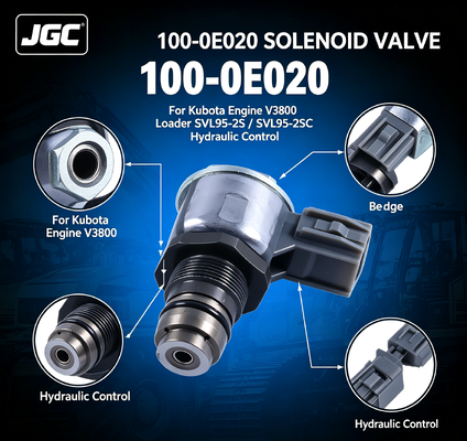 100-0E020 Valvola Solenoide Ricambi Escavatore per Motore Kubota V3800 Pala SVL95-2S SVL95-2SC