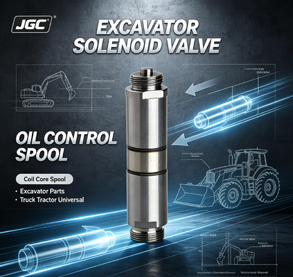 valvola a solenoide per escavatore, parti per escavatore, accessori universali per camion e trattori, nucleo bobina, spool, valvola di controllo olio