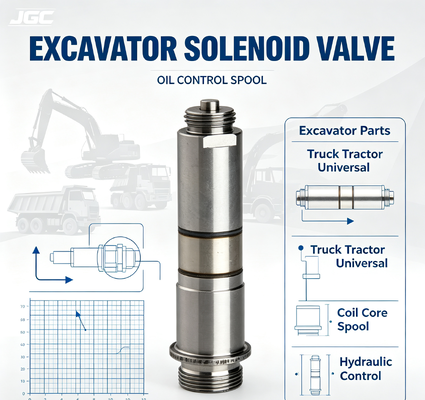 valvola a solenoide per escavatore, parti per escavatore, accessori universali per camion e trattori, nucleo bobina, spool, valvola di controllo olio