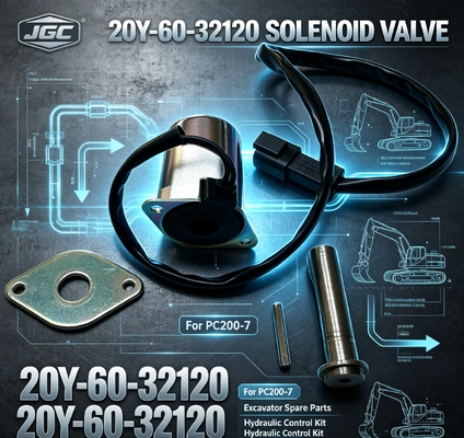PC200-7 Parti di macchine da costruzione Parti di ricambio di escavatori Valvola solenoide per 20Y-60-32120