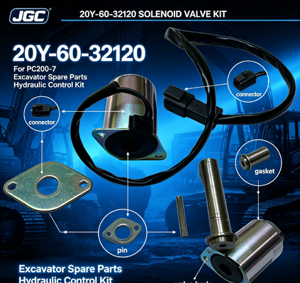 PC200-7 Parti di macchine da costruzione Parti di ricambio di escavatori Valvola solenoide per 20Y-60-32120