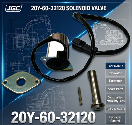 PC200-7 Parti di macchine da costruzione Parti di ricambio di escavatori Valvola solenoide per 20Y-60-32120