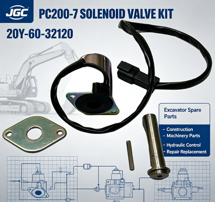 PC200-7 Parti di macchine da costruzione Parti di ricambio di escavatori Valvola solenoide per 20Y-60-32120
