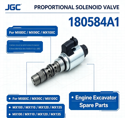 180584A1 Valvola solenoide proporzionale per MX80C MX90C MX100C MX100 MX110 MX120 MX135 Parti di ricambio di valvole per escavatori per motori