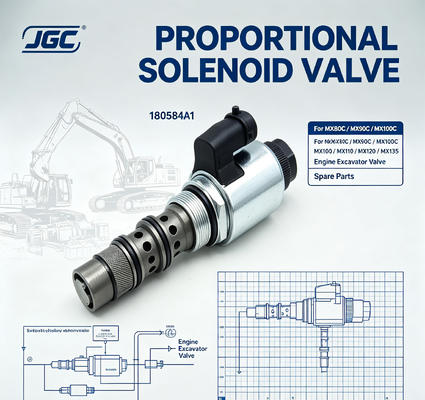 180584A1 Valvola solenoide proporzionale per MX80C MX90C MX100C MX100 MX110 MX120 MX135 Parti di ricambio di valvole per escavatori per motori