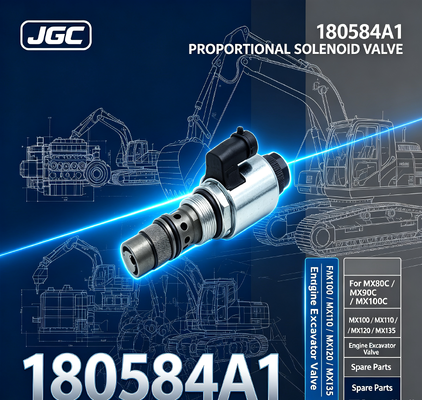 180584A1 Valvola solenoide proporzionale per MX80C MX90C MX100C MX100 MX110 MX120 MX135 Parti di ricambio di valvole per escavatori per motori
