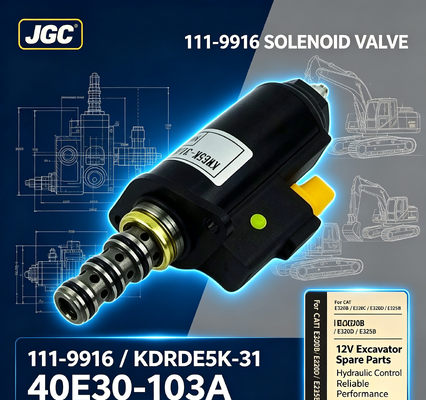 111-9916 Valvola Solenoide Gruppo Escavatore 12V N. Parte KDRDE5K-31 40E30-103A per CAT E320b E320c E320d E325b