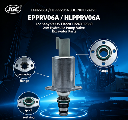EPPRV06A Valvola solenoide proporzionale 24V HLPPRV06A per Sany SY235 FR220 FR240 FR360 Valvola solenoide pompa idraulica escavatore