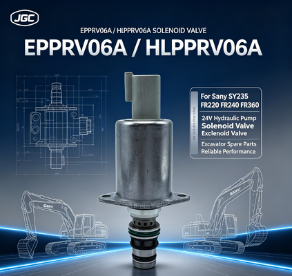 EPPRV06A Valvola solenoide proporzionale 24V HLPPRV06A per Sany SY235 FR220 FR240 FR360 Valvola solenoide pompa idraulica escavatore
