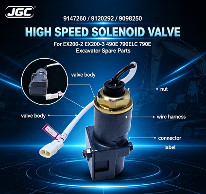 9147260 9120292 9098250 Valvola Solenoide ad Alta Velocità per Escavatori EX200-2 EX200-3 490E 790ELC 790E