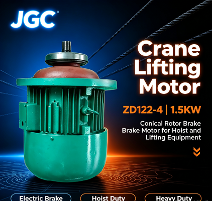 Motore di sollevamento di gru ZD122-4 Tipo motore a freno con rotore conico da 1,5 kW