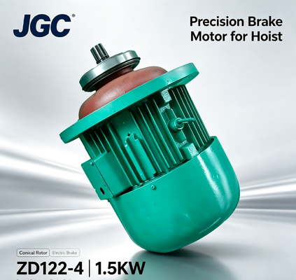 Motore di sollevamento di gru ZD122-4 Tipo motore a freno con rotore conico da 1,5 kW